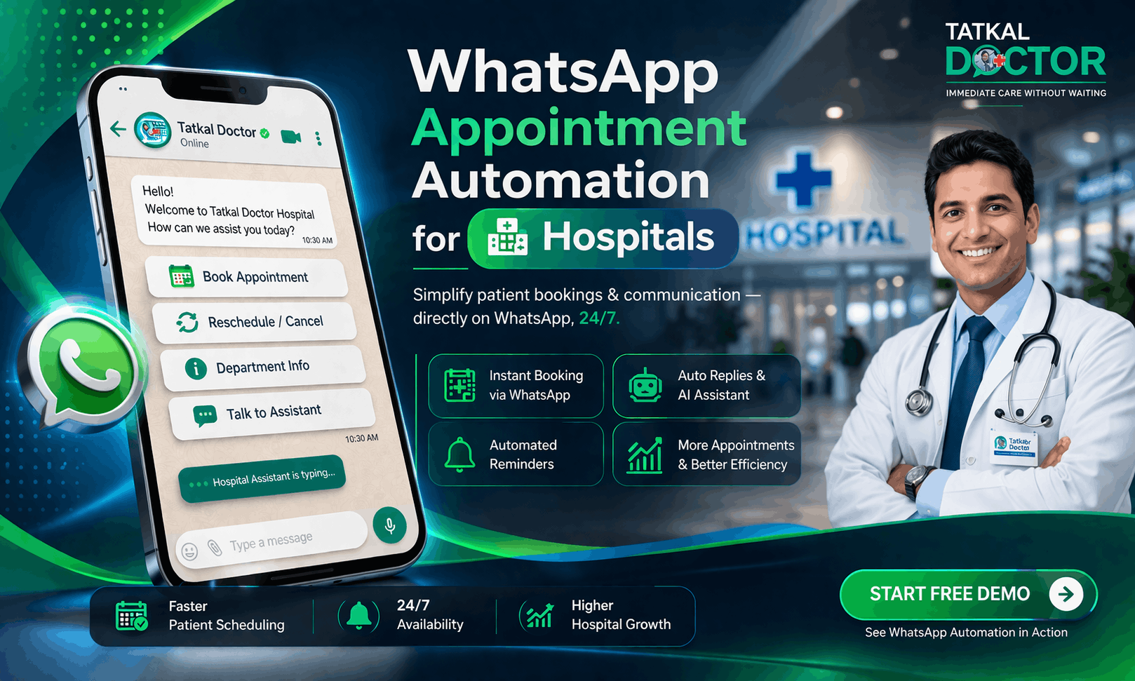 WhatsApp Appointment Automation for Hospitals: Simplify Patient Booking